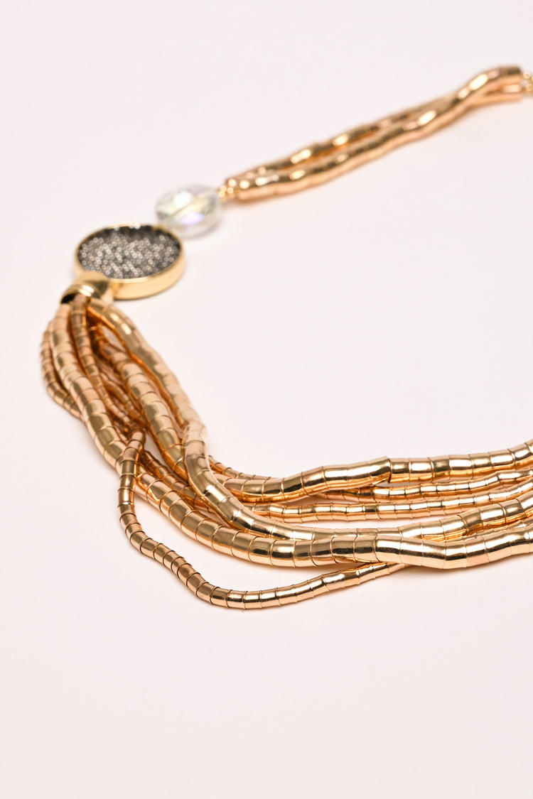 Circles multi-strand necklace