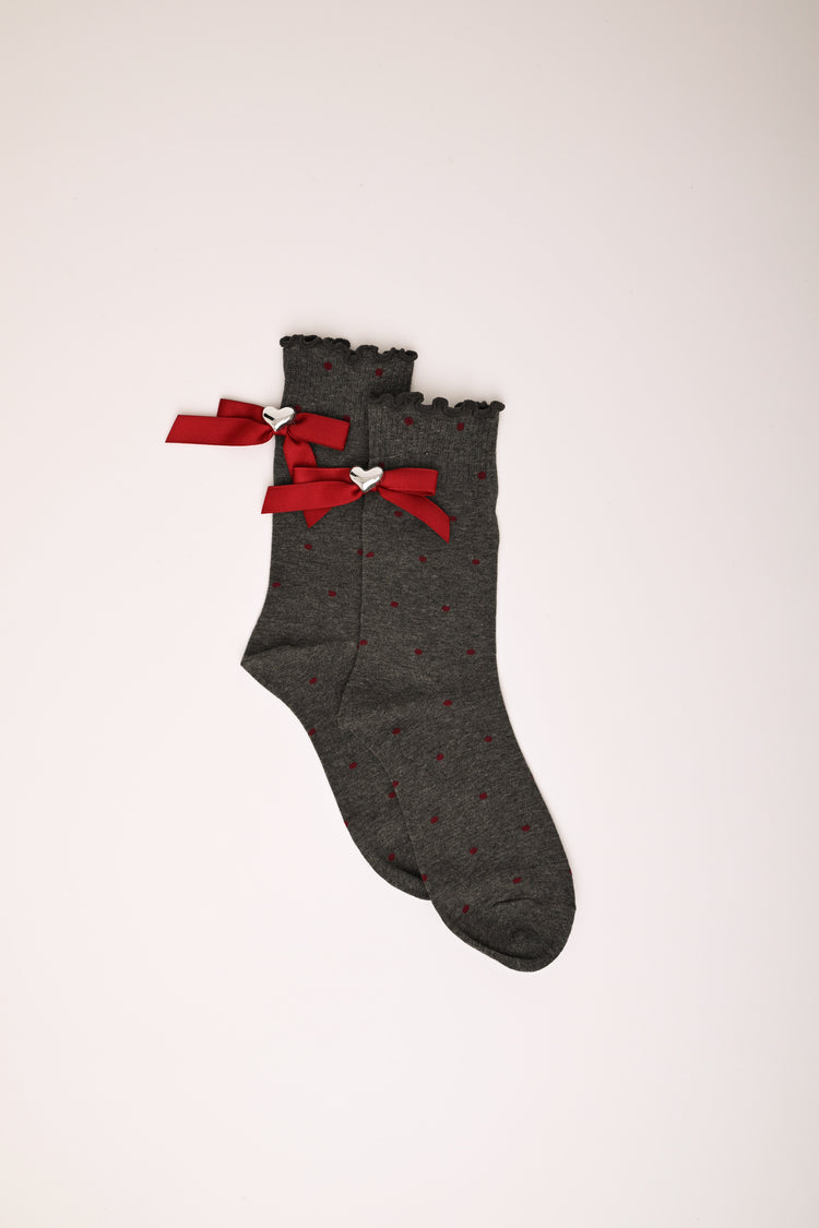 Set of two pairs of bow socks