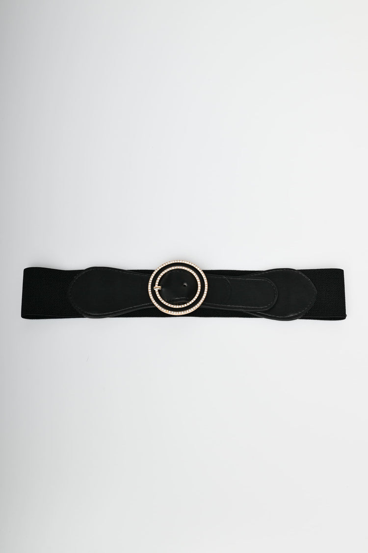Jewel buckle elastic belt