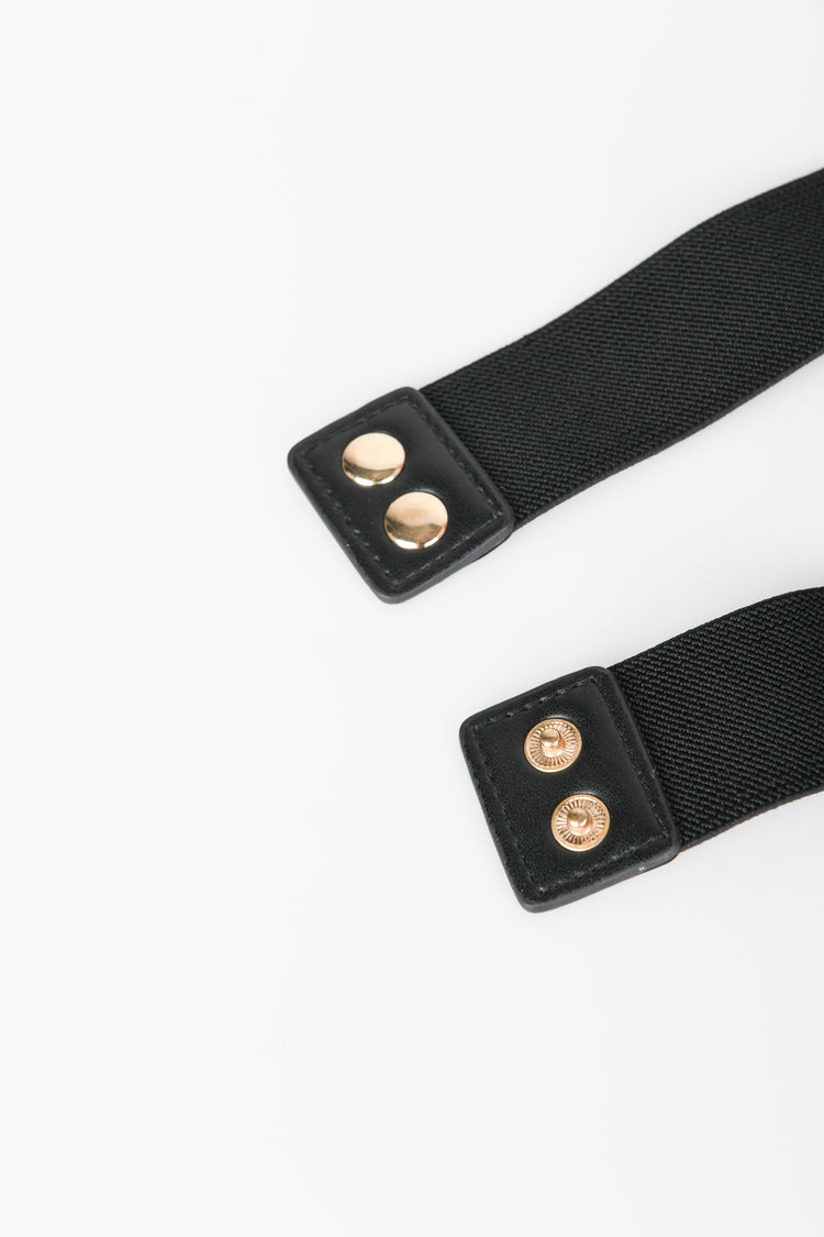 Jewel buckle elastic belt