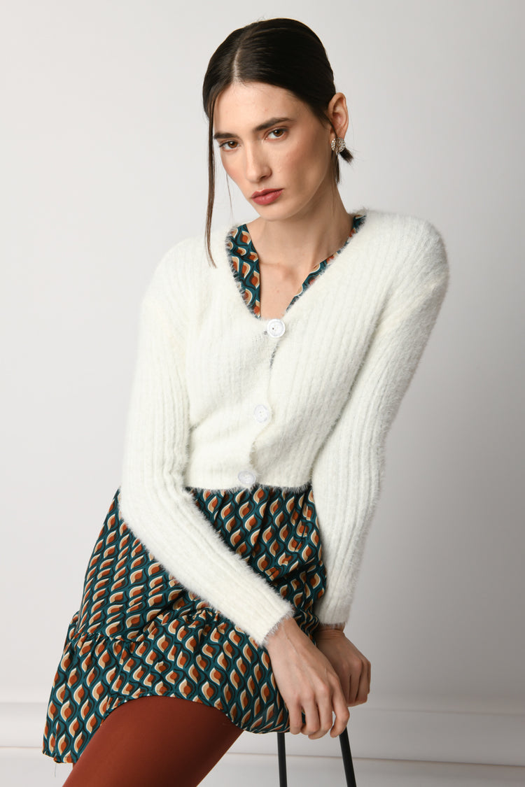 Geometric print mini dress