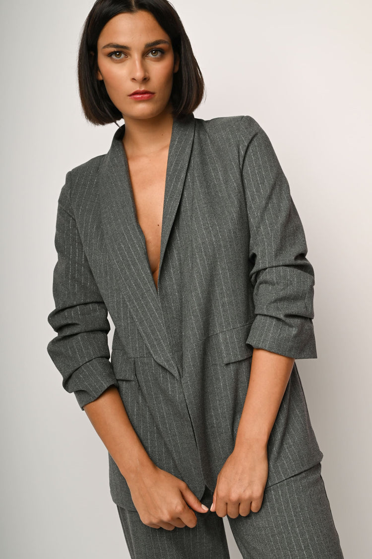 Lurex pinstriped blazer