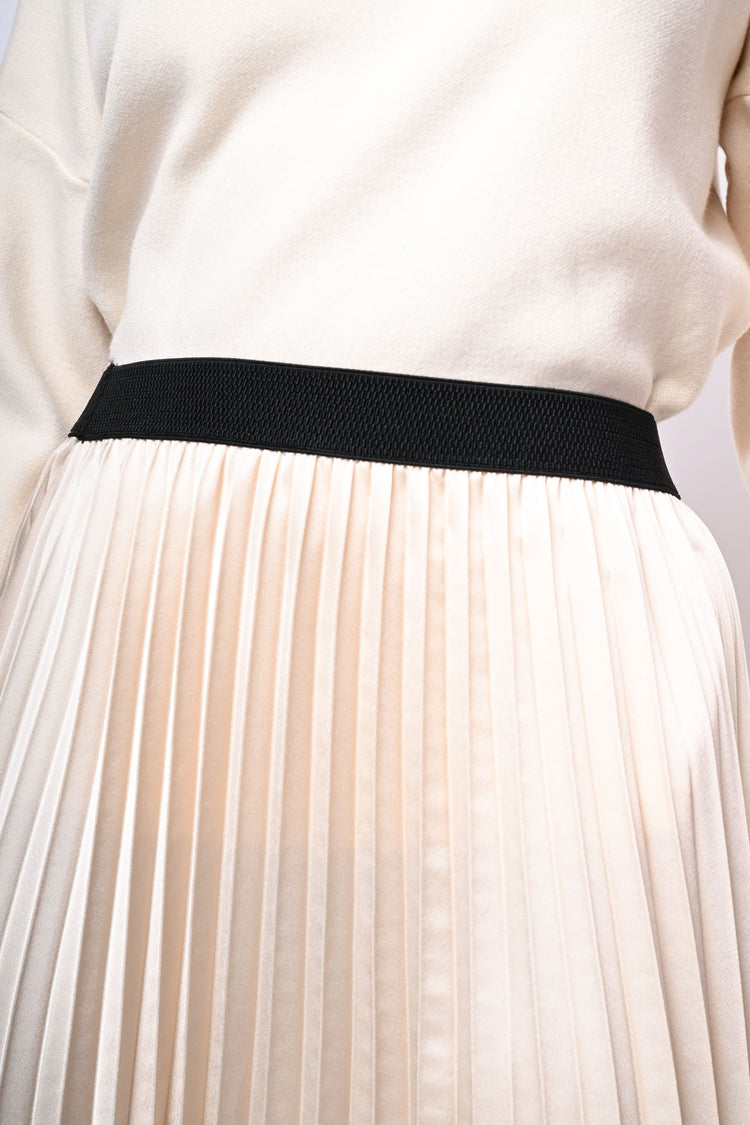 Pleated midi skirt