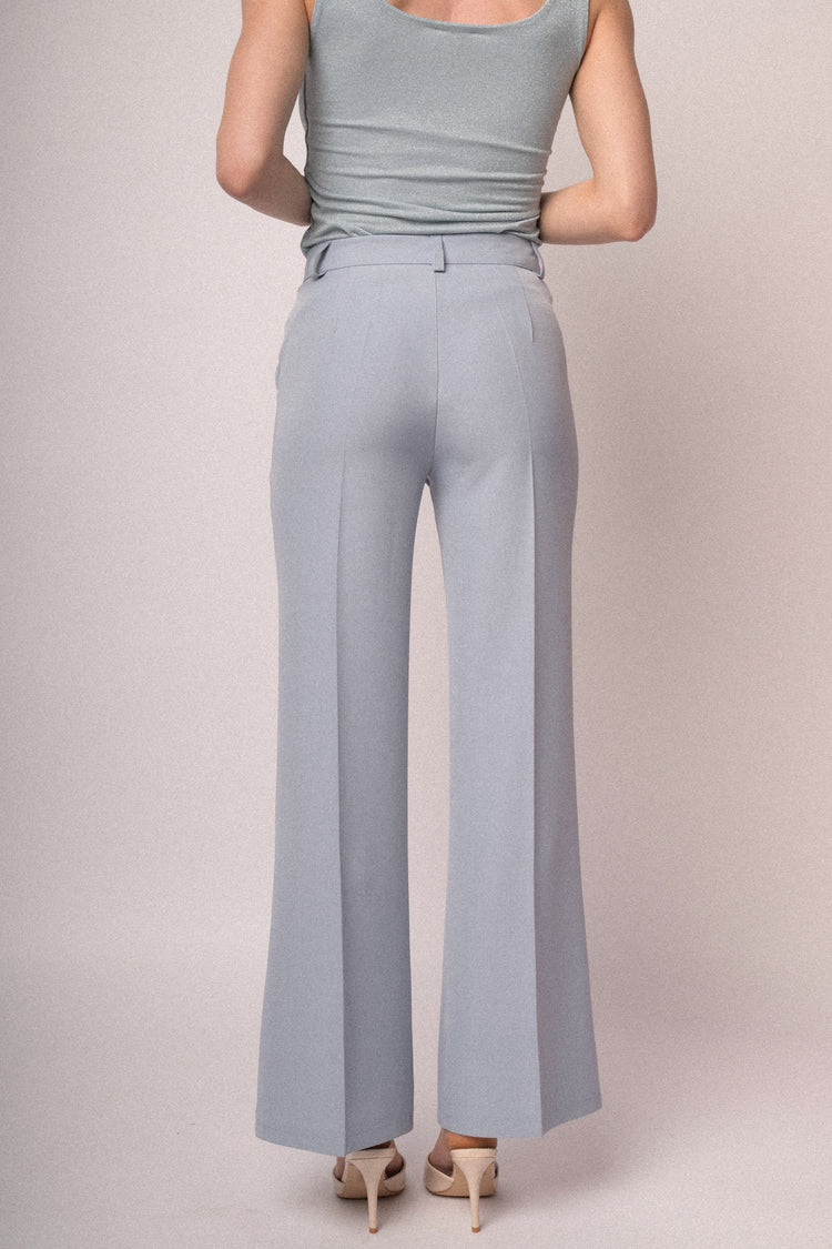 Flared leg basic trousers