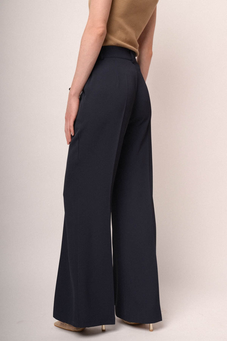 Pantaloni zampa gessato