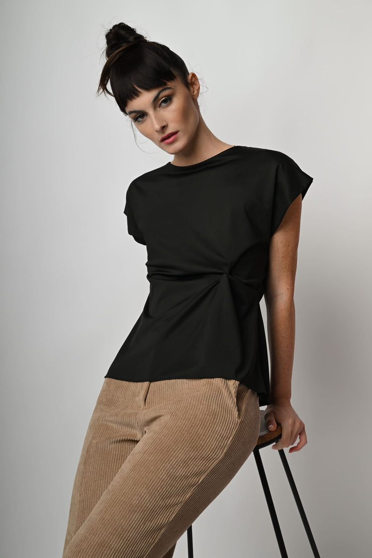 Side drape top
