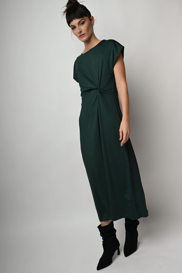 Side drapes long dress