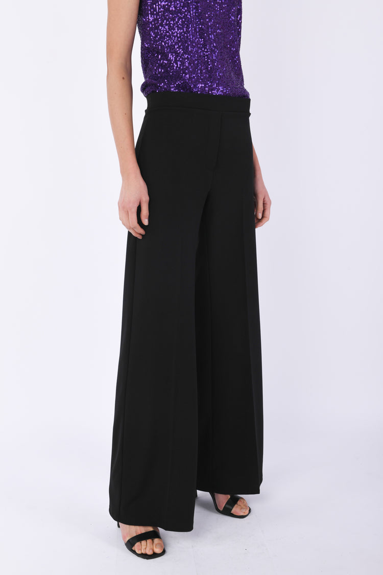 Ironed crease palazzo pants