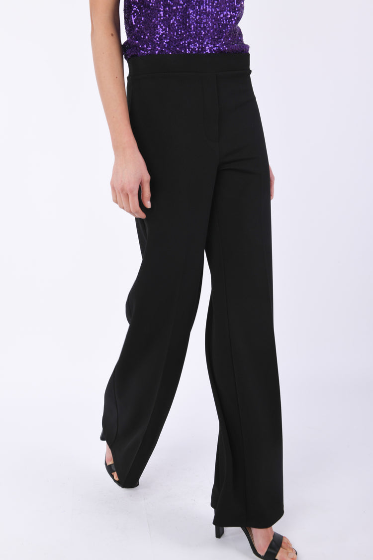 Ironed crease palazzo pants