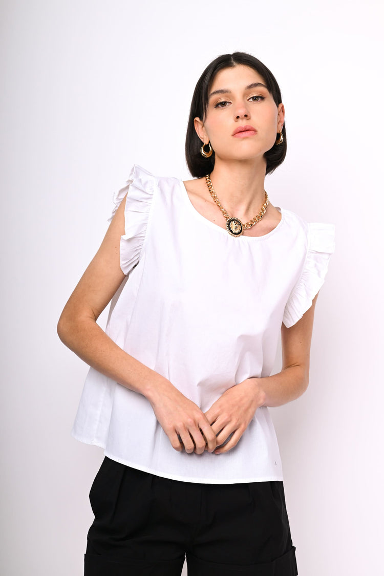 Frills cotton top