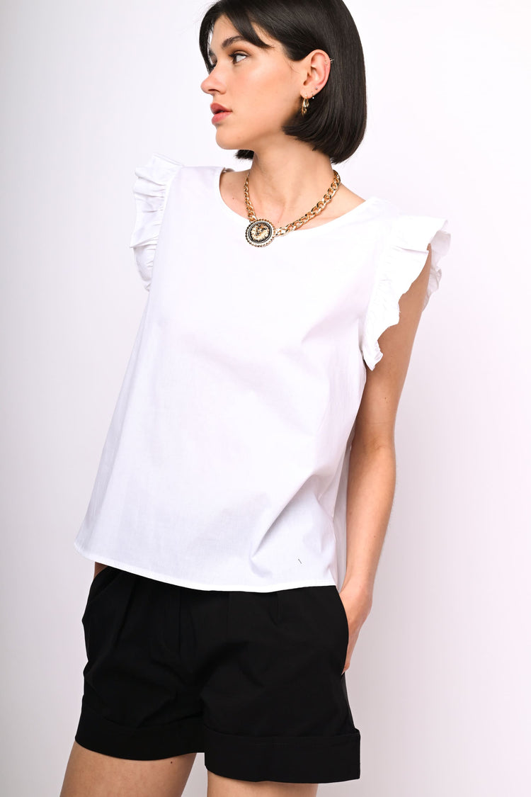 Frills cotton top