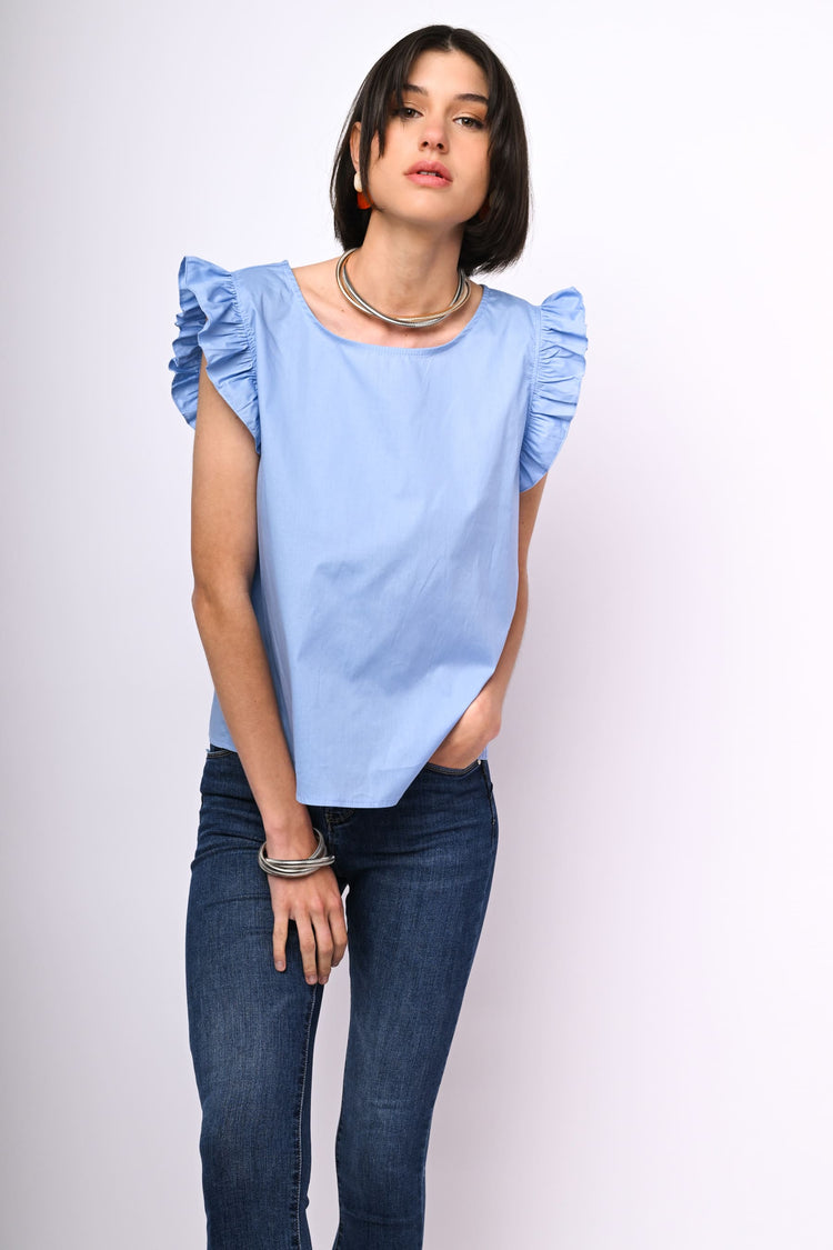 Frills cotton top