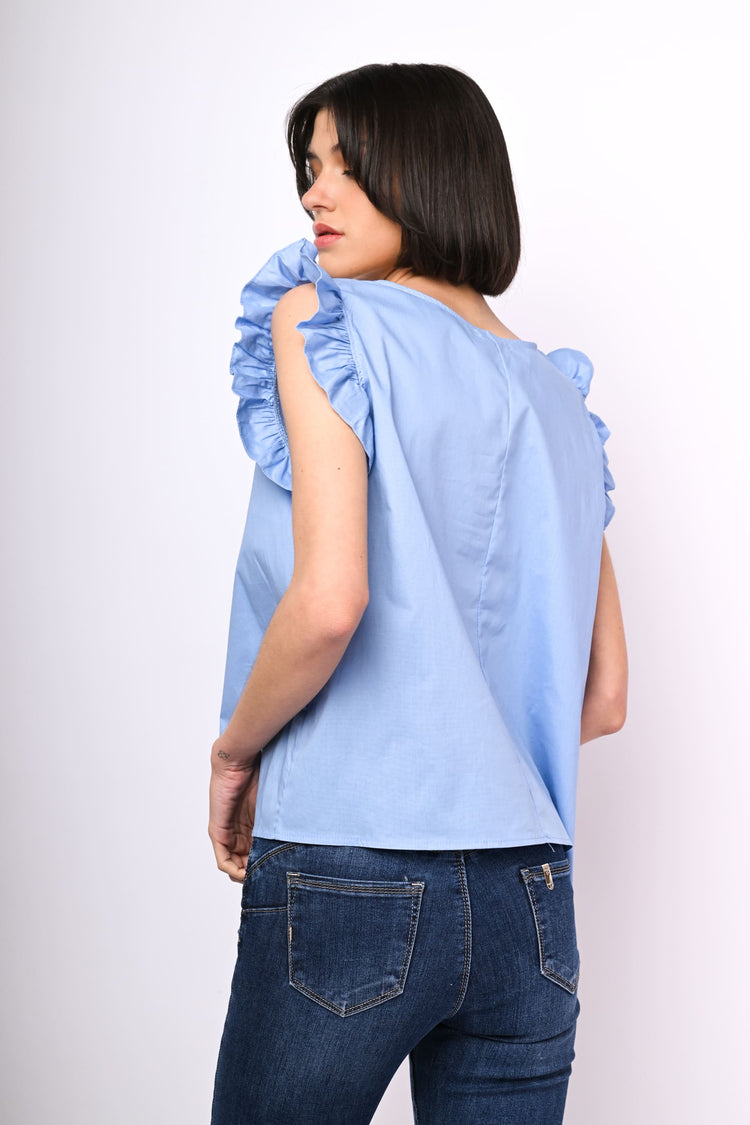 Frills cotton top