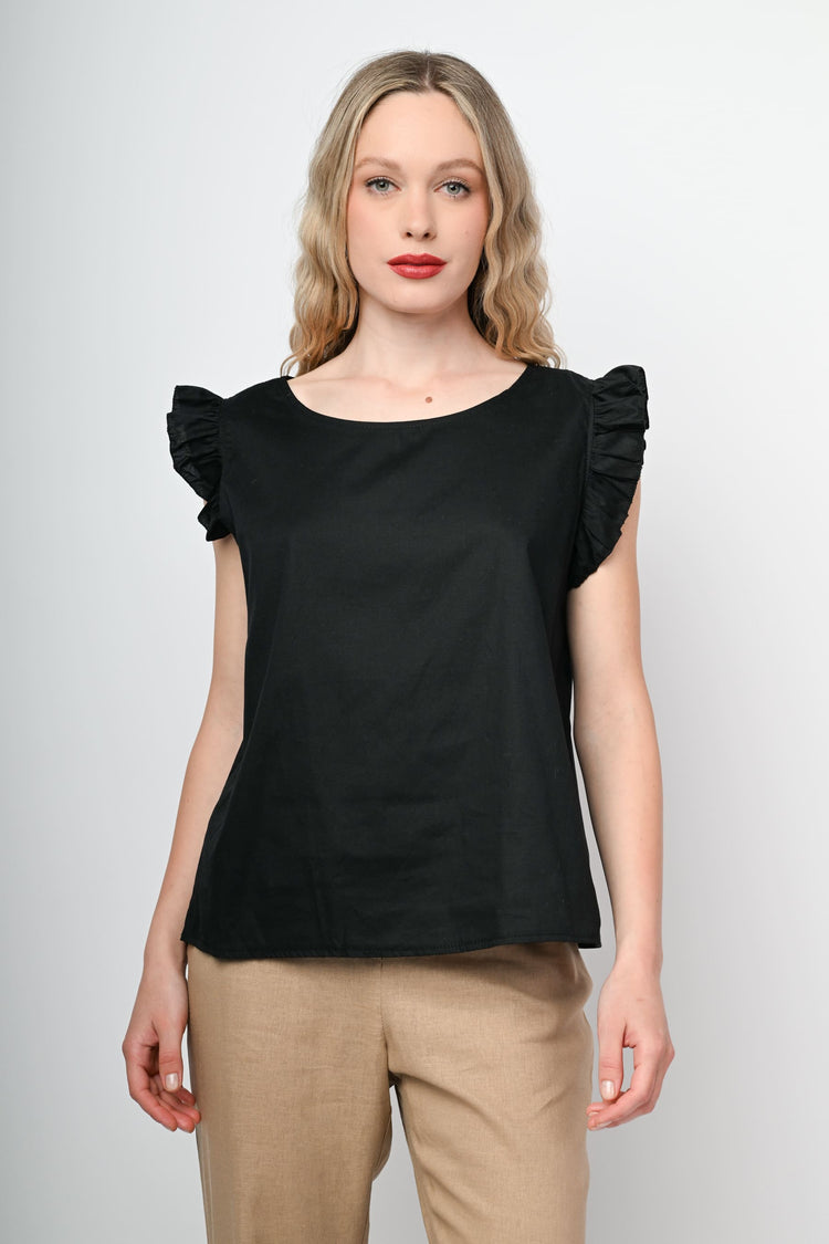 Frills cotton top