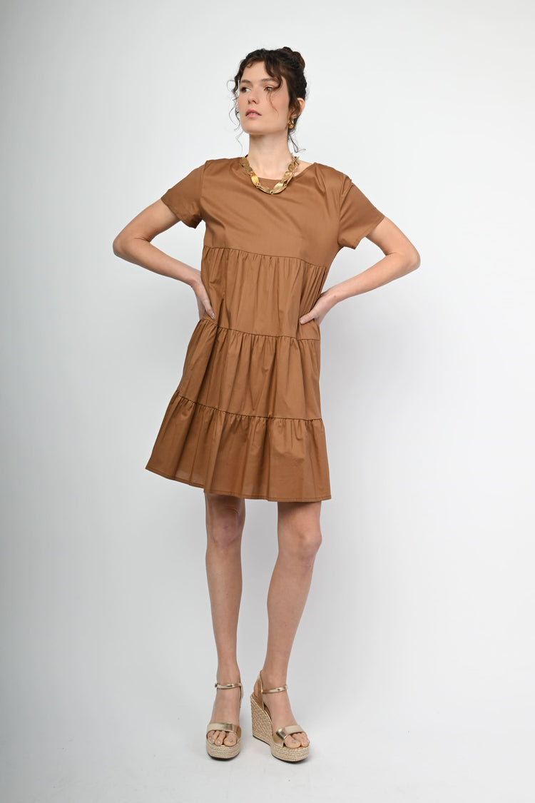 Tiered cotton dress