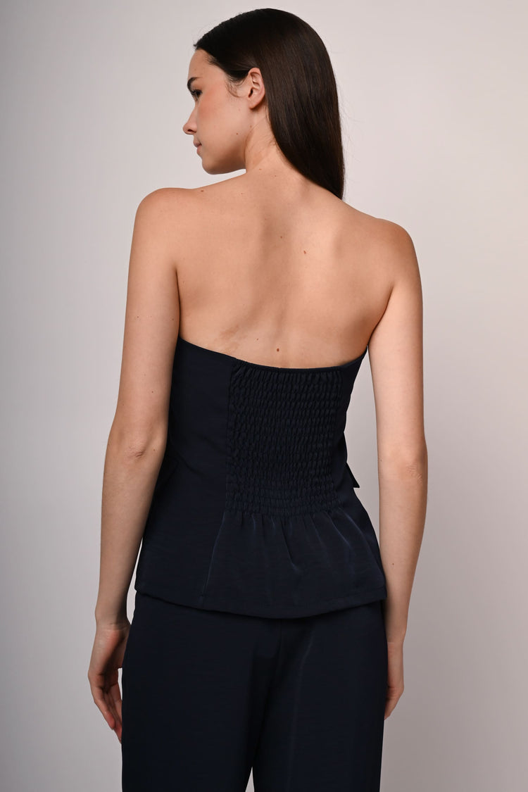 Pocket-detail off-the-shoulder top