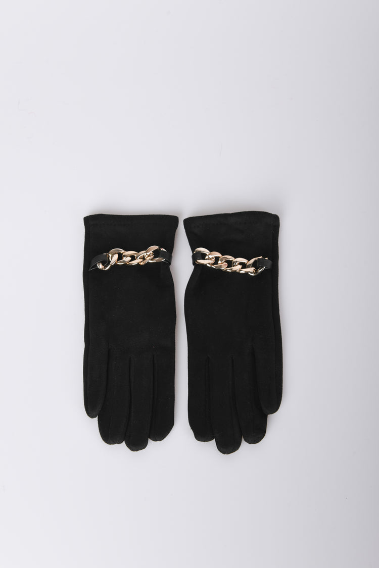 Chain-detail gloves