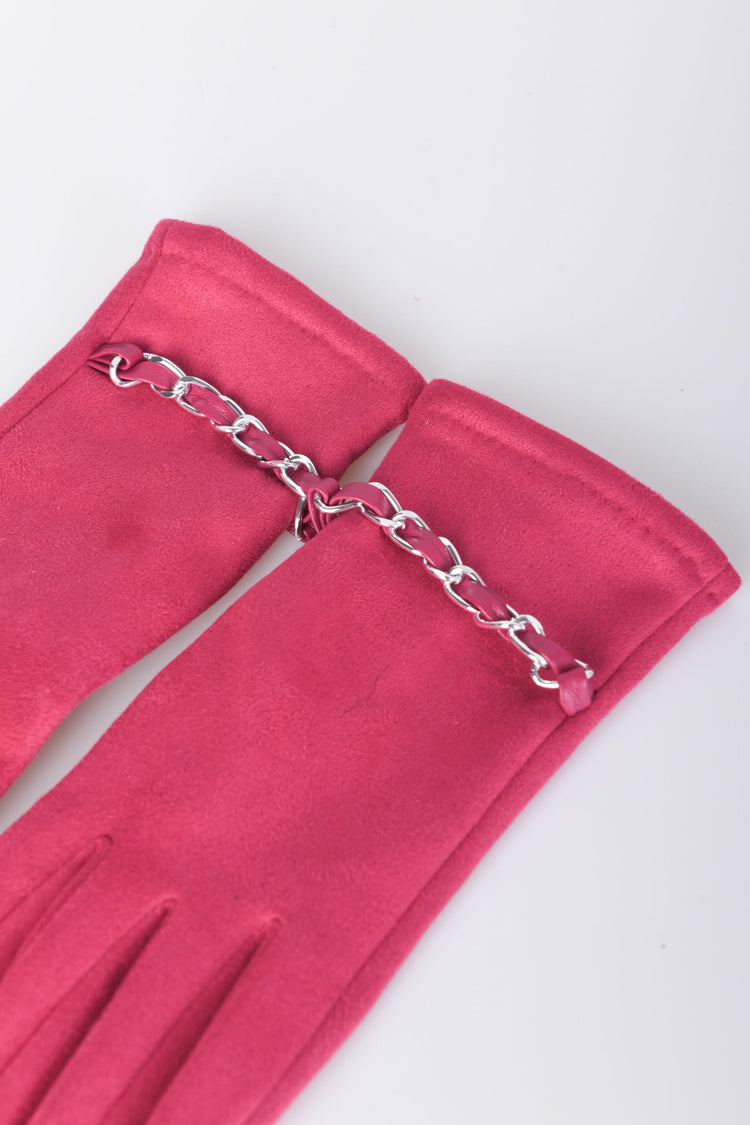 Chain-detail gloves