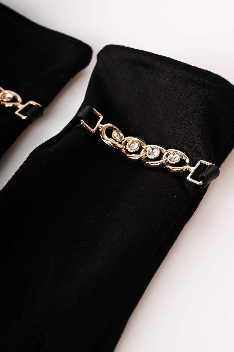 Rhinestone chain gloves