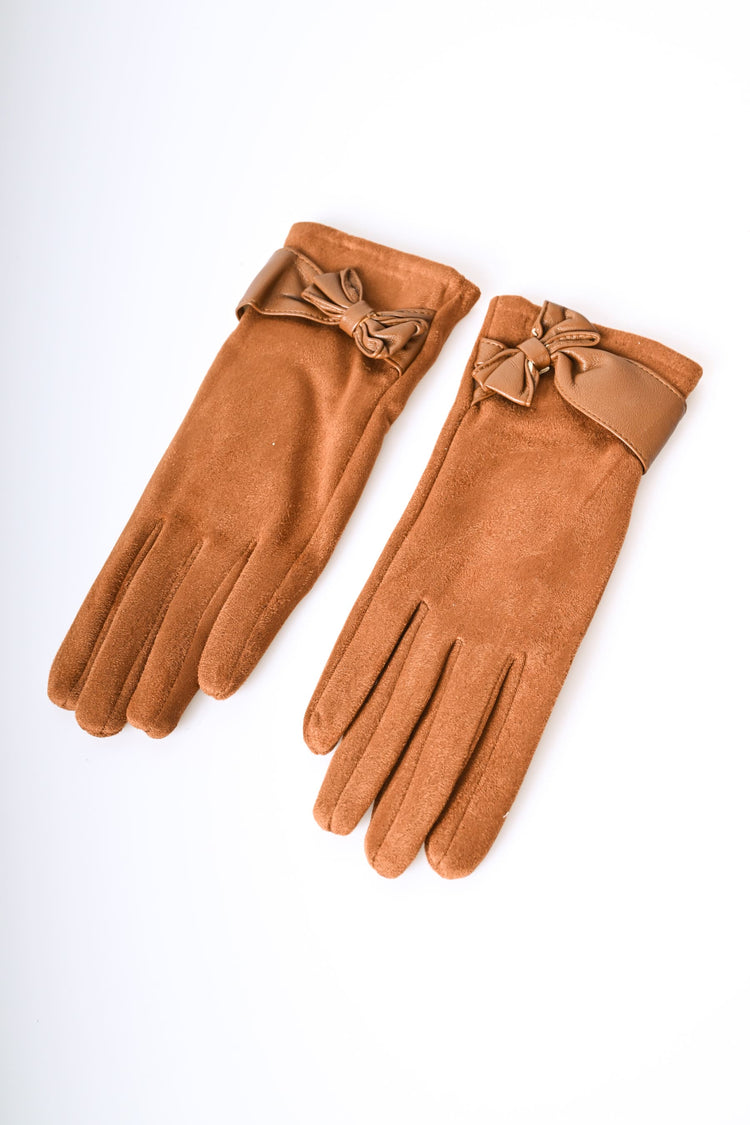 Bow-detail gloves