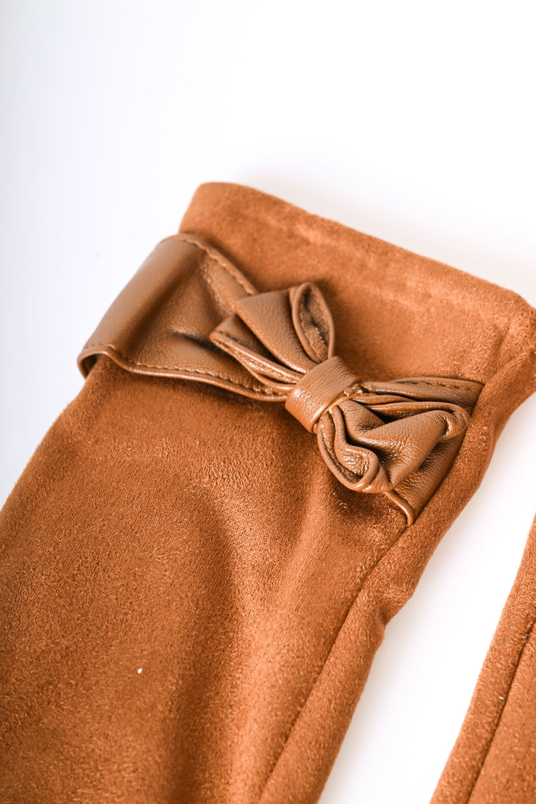 Bow-detail gloves