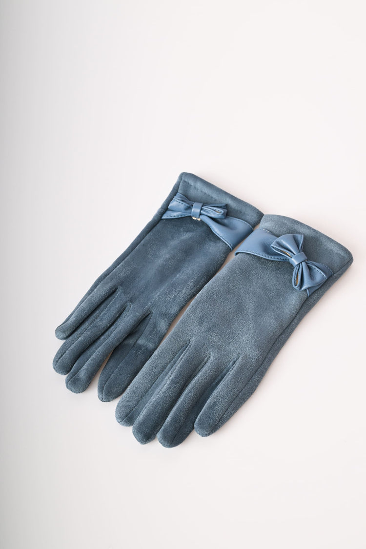 Bow-detail gloves