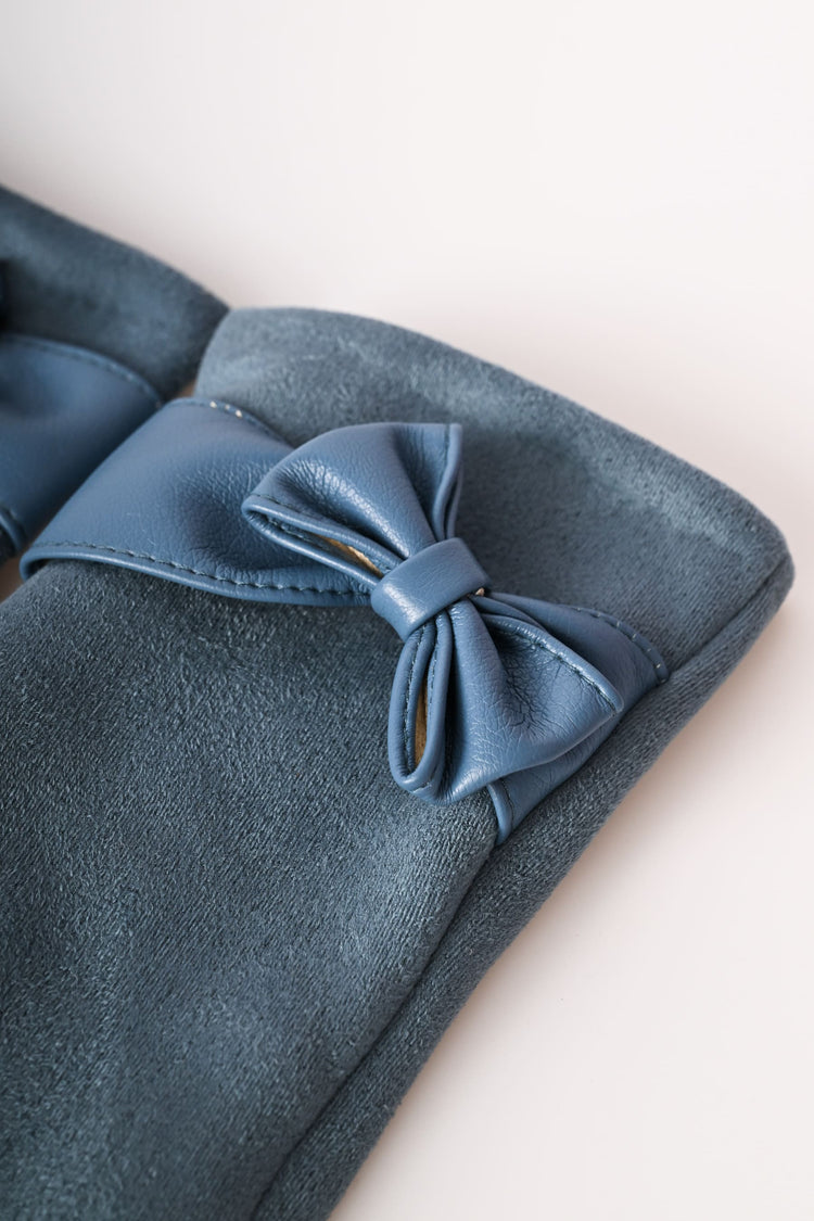 Bow-detail gloves