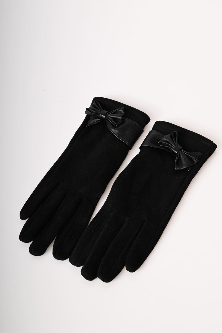 Bow-detail gloves