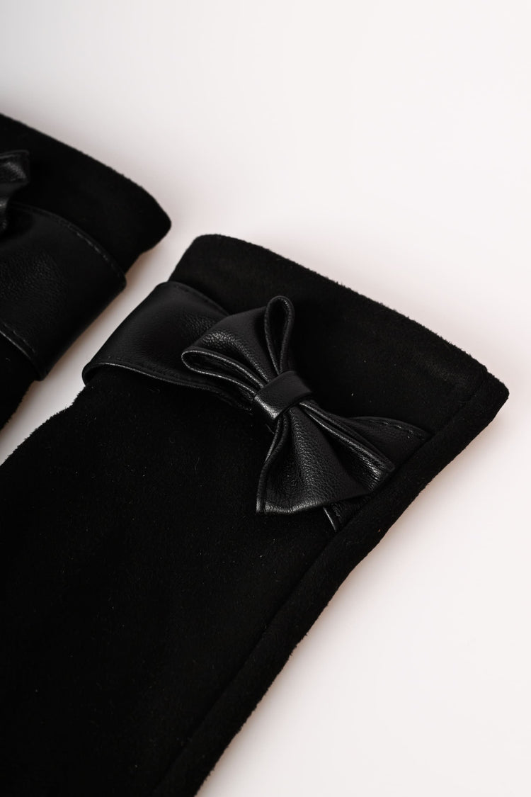 Bow-detail gloves
