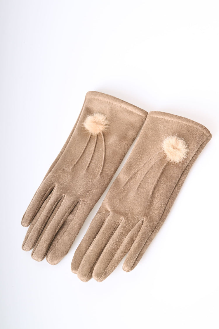 Pompon gloves
