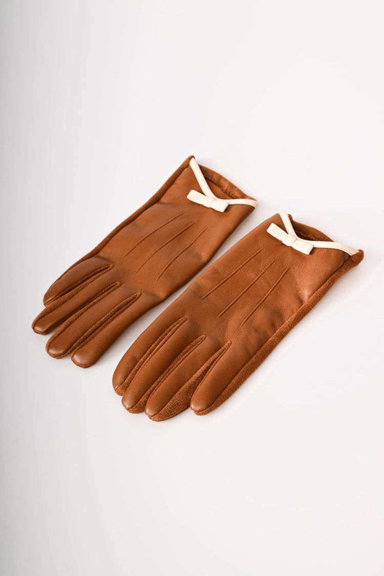 Bow-detail gloves