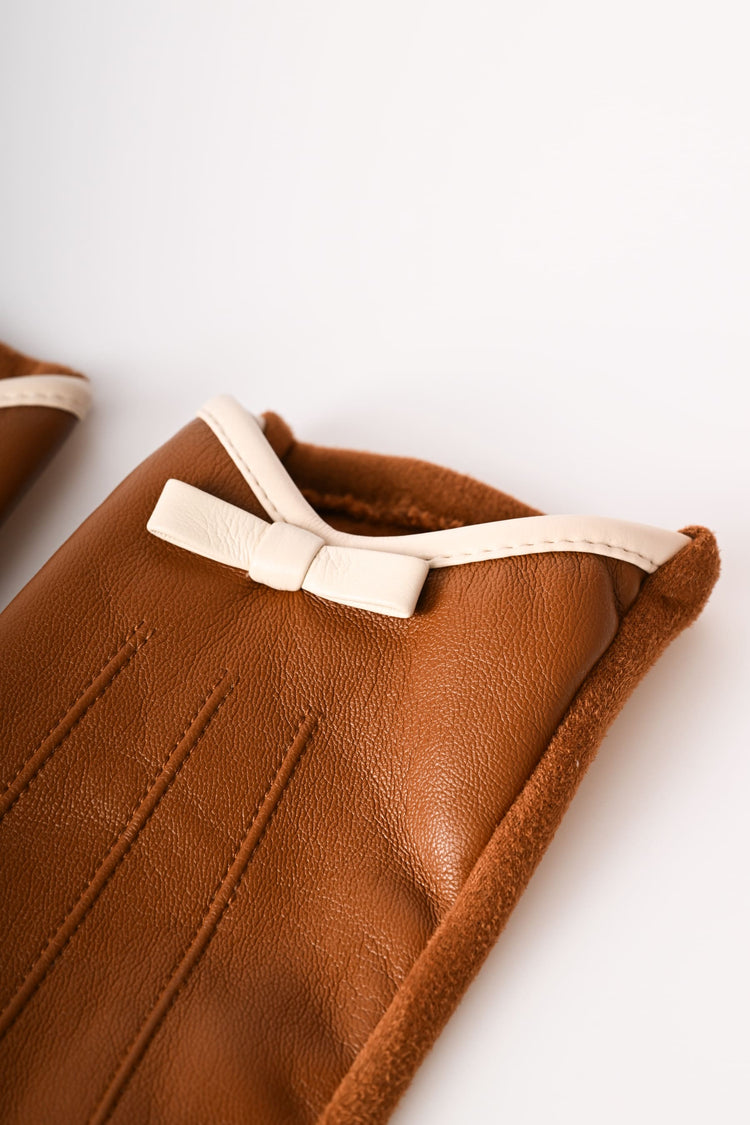 Bow-detail gloves