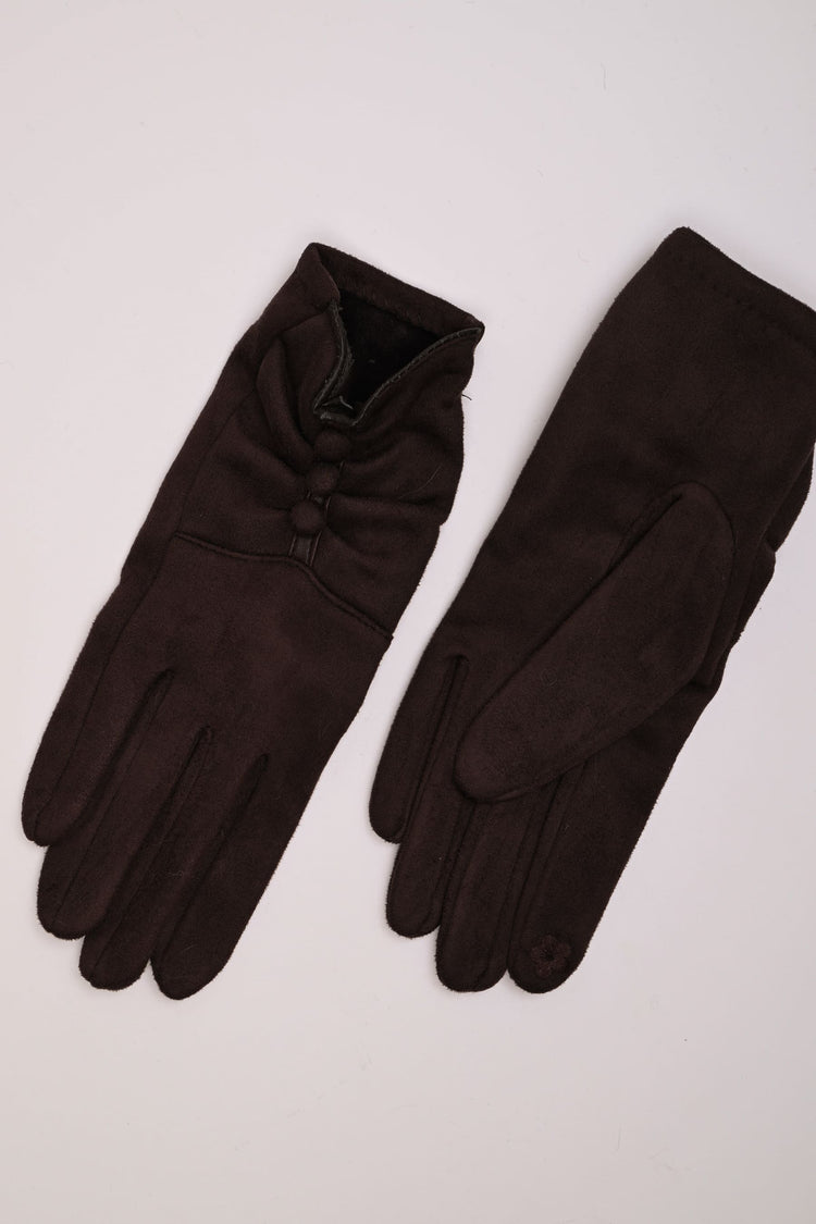 Button gathered gloves