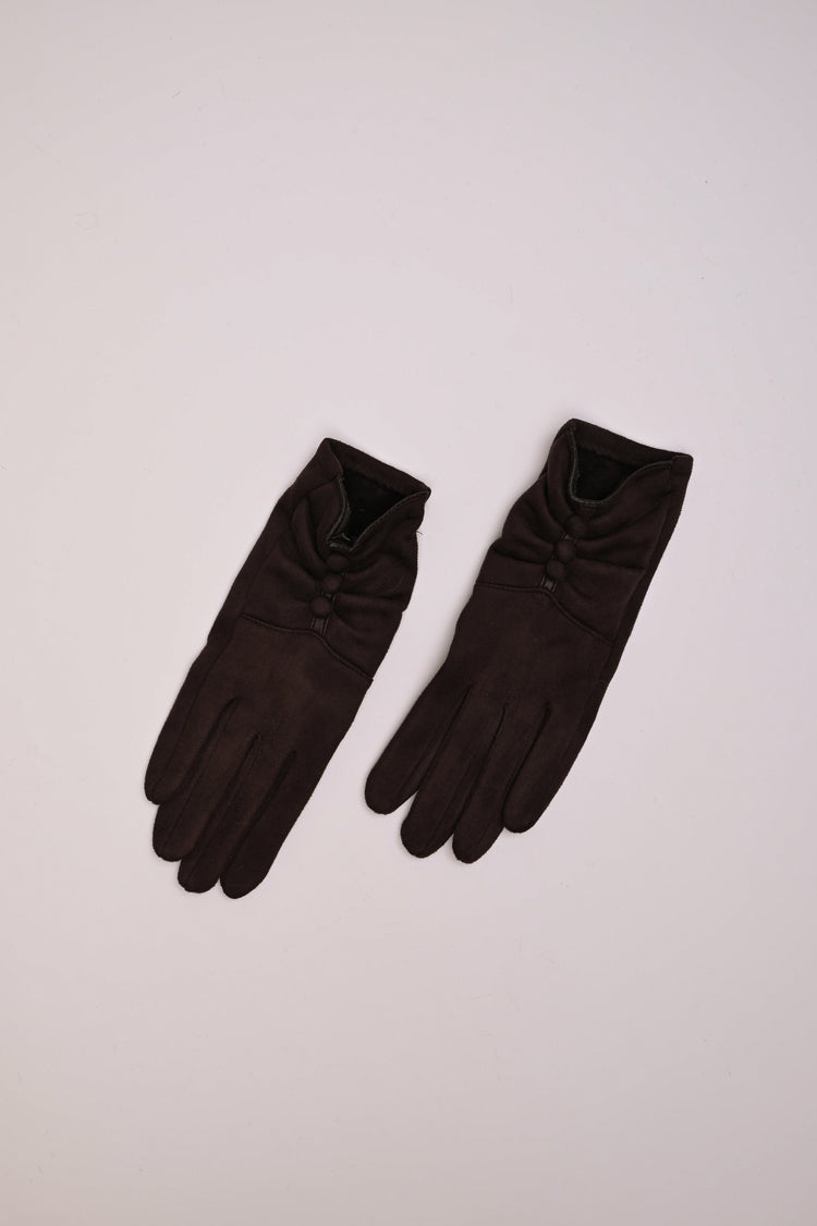 Button gathered gloves