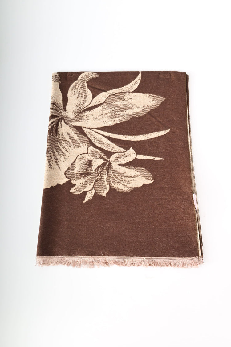 Sciarpa jacquard fiore