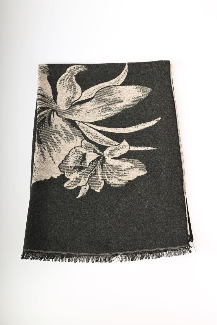 Sciarpa jacquard fiore
