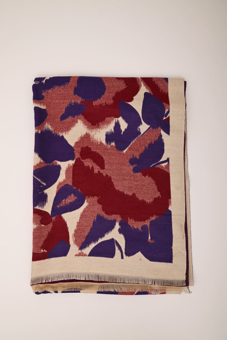 Abstract floral print scarf