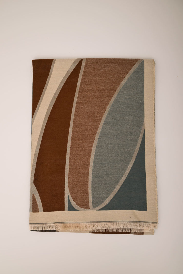 Geometric print scarf