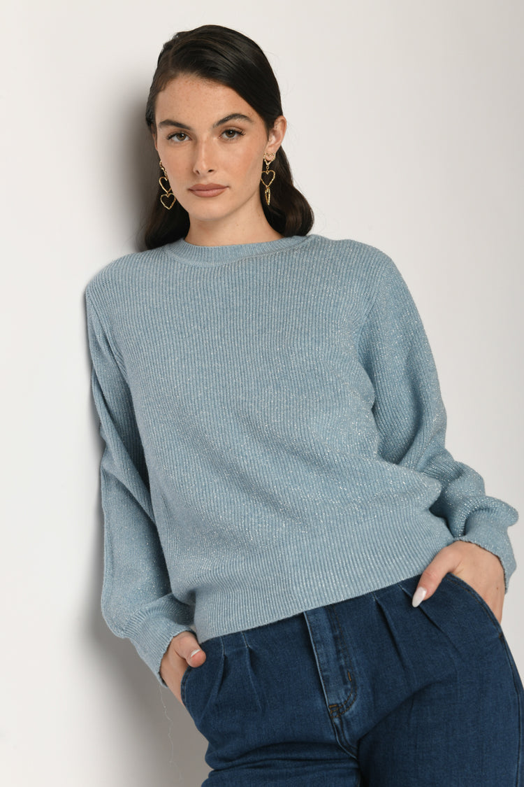 Lurex knit sweater
