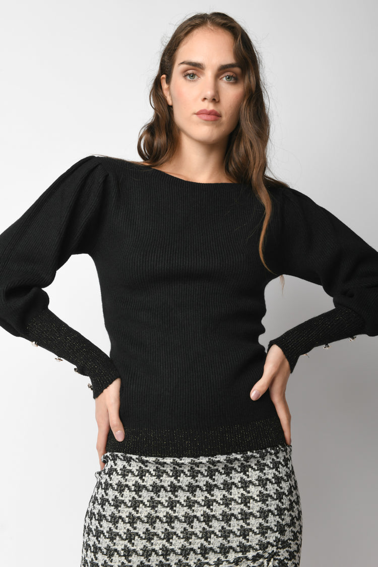 Lurex knit sweater