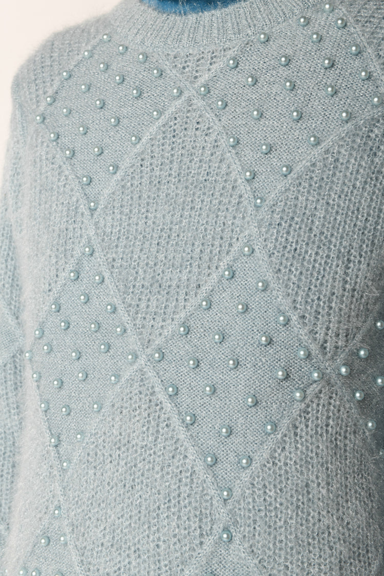 Beaded diamond sweater
