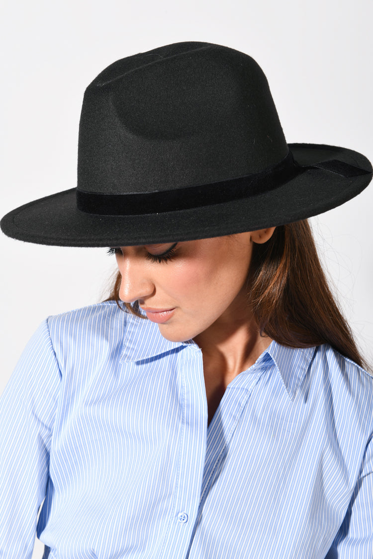Grosgrain-ribbon hat