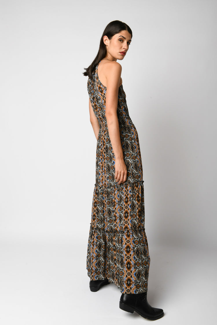 Ethnic print maxi dress