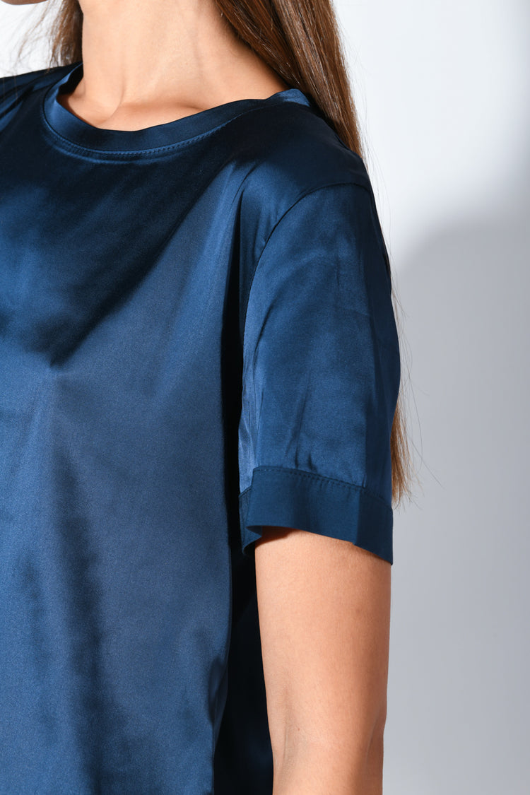 Viscose satin t-shirt