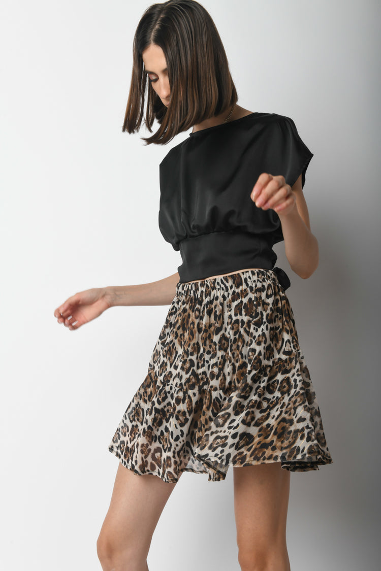 Animalier print miniskirt