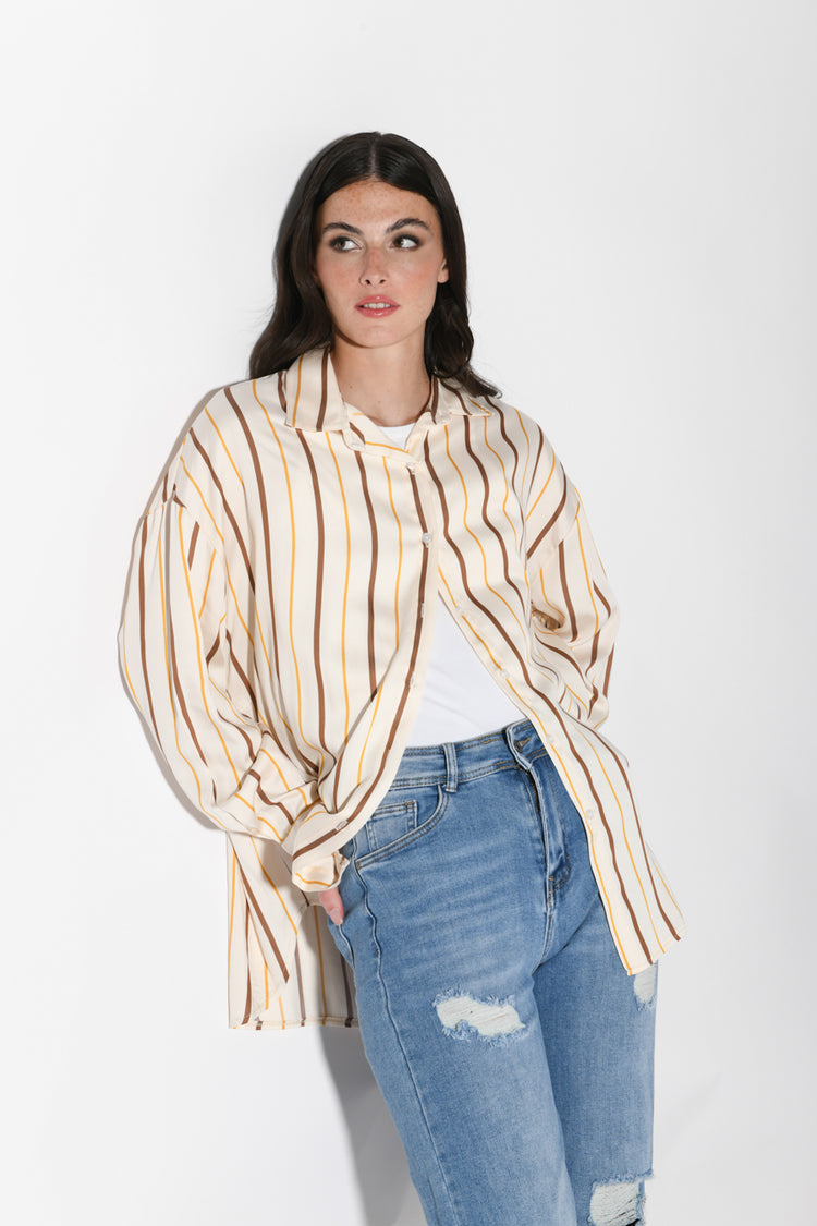 Striped viscose shirt