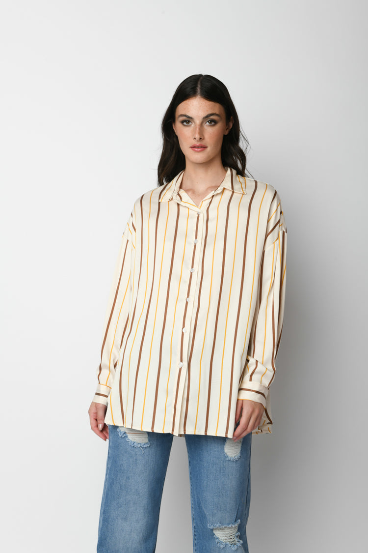 Striped viscose shirt