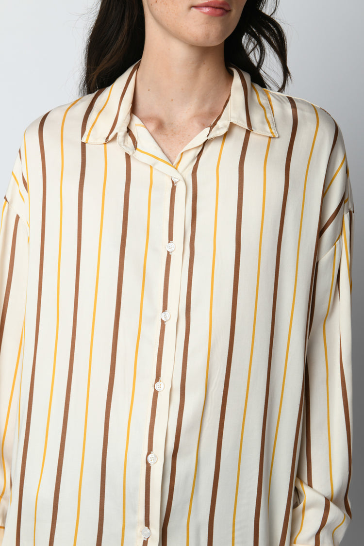 Striped viscose shirt