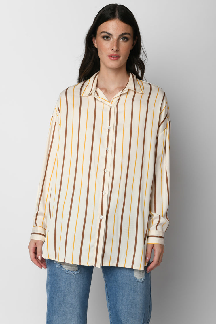 Striped viscose shirt