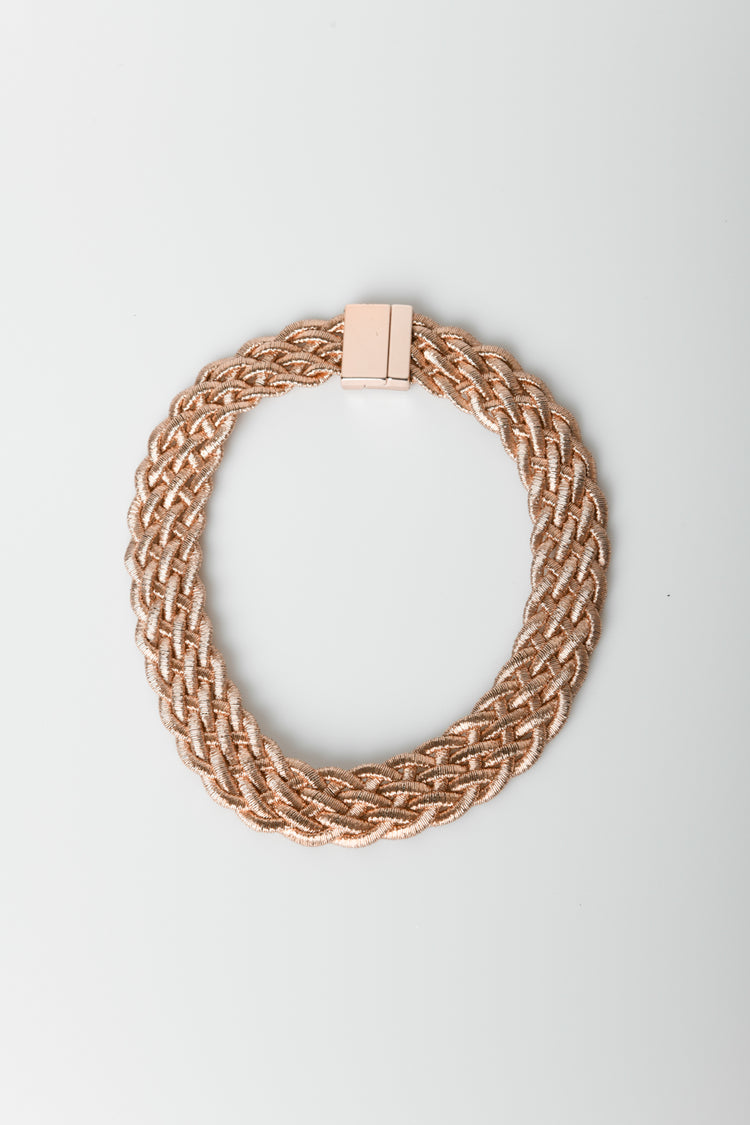 Woven multi-strand necklace
